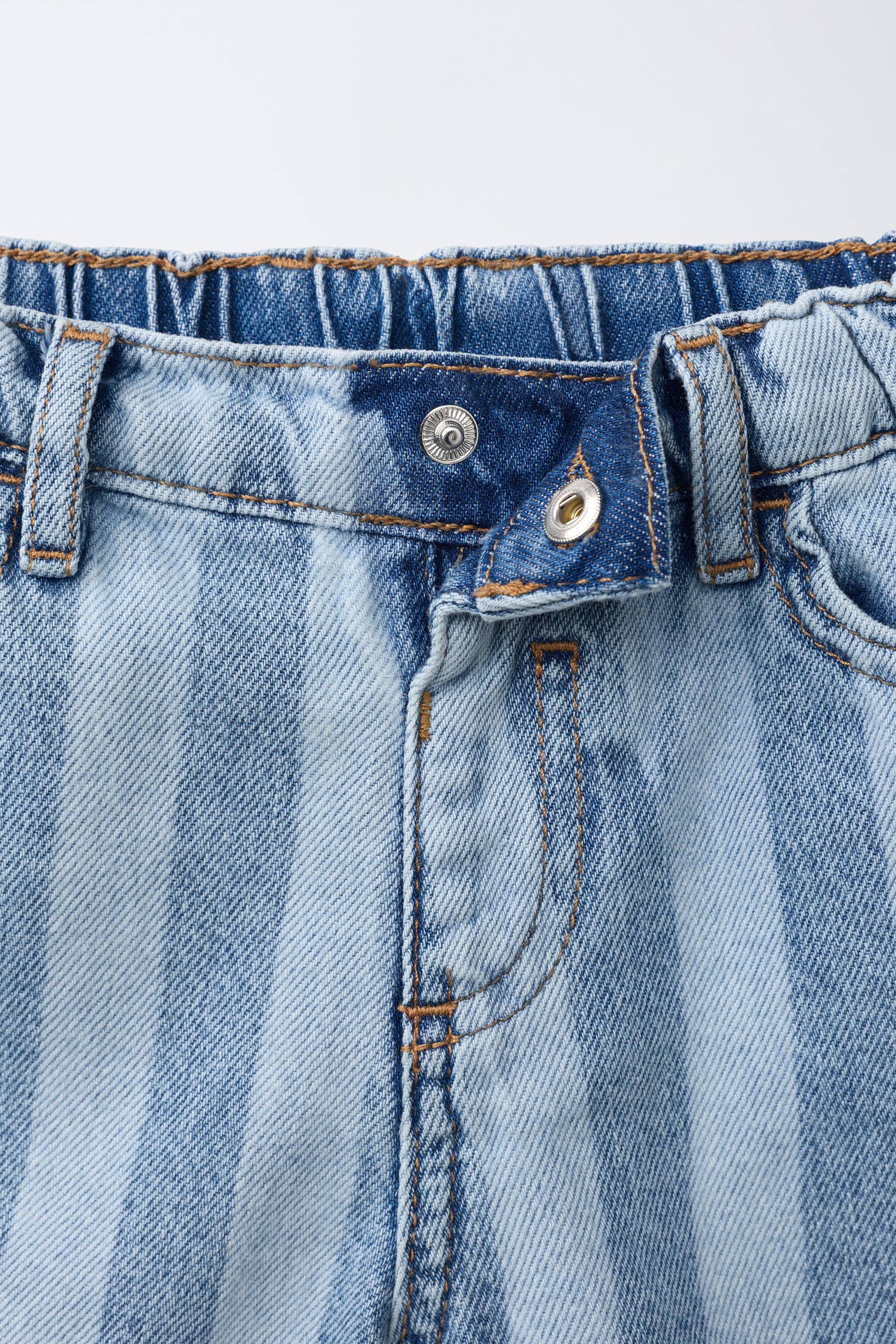 SHORT EN JEAN À RAYURES